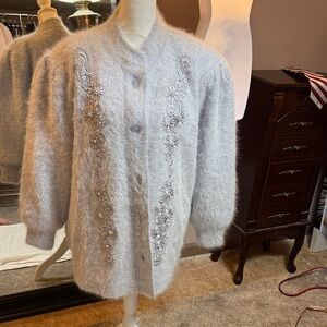 Vintage **RARE** Lee Sands Angora Rabbit Women’s Jacket